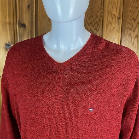 Tommy Hilfiger Mens Sweater Heather Red XXL Marled - Picture 4 of 11